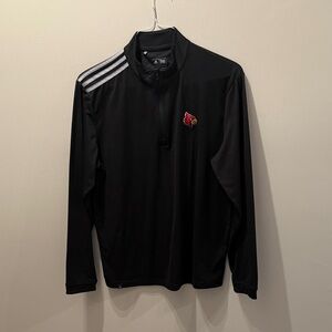 Adidas Black and Gray Quarter-Zip Top